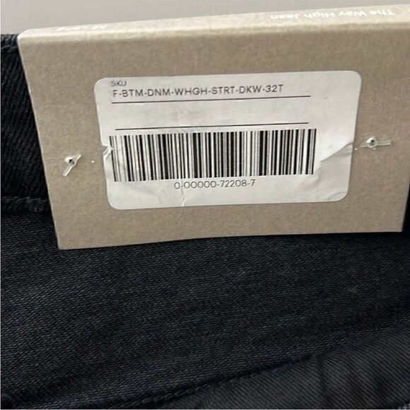 NWT Everlane Organic Cotton The Way High Jeans in Coal Raw Hem Size 32 Long - Picture 8 of 13